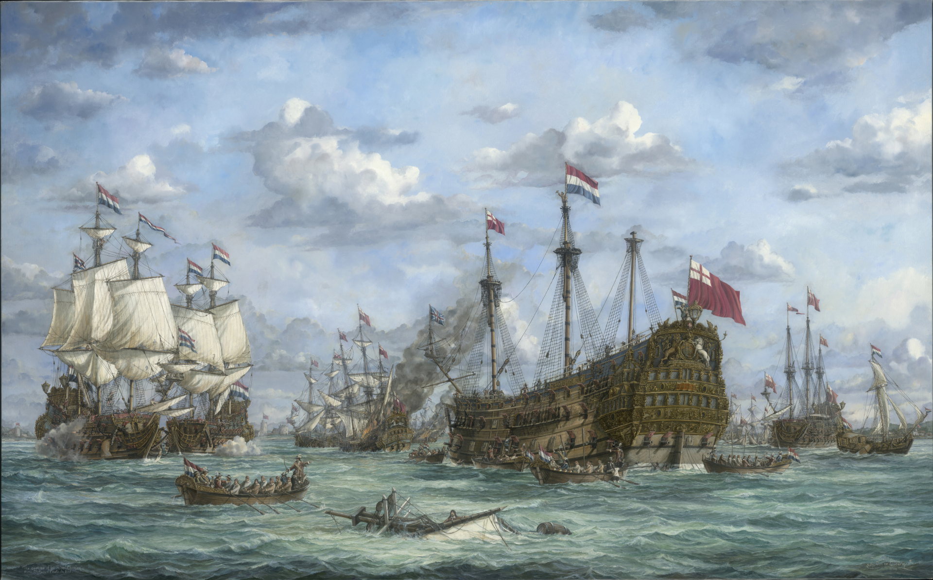 The Raid on the river Medway , Chatham 1667
